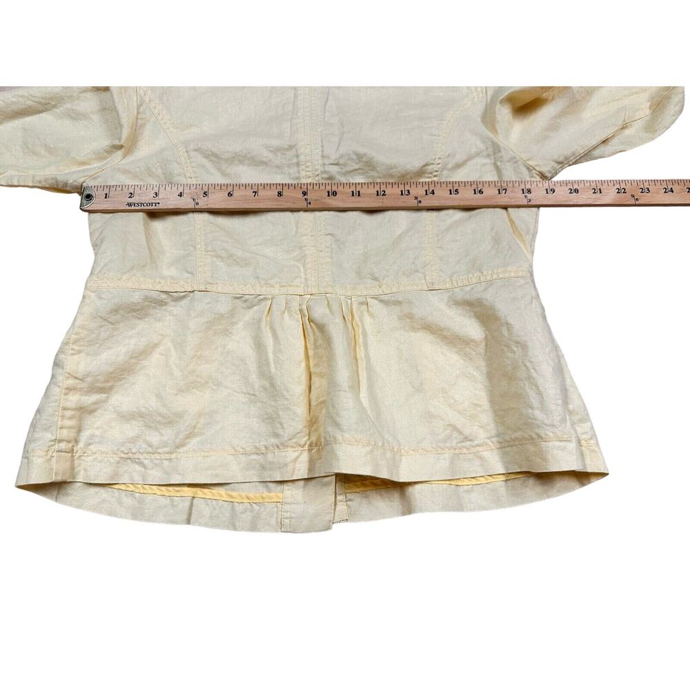 Chicos Cottagecore Yellow Button Down Jacket Size… - image 6